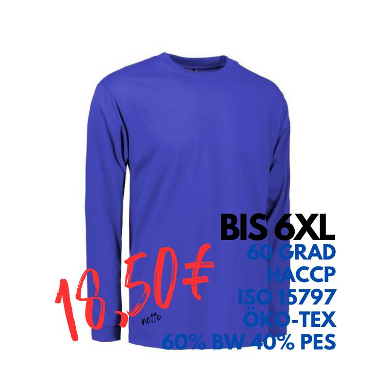 ARBEITS-T-SHIRT HERREN | PRO Wear 311 von ID / Farbe: königsblau / 60% BAUMWOLLE 40% POLYESTER | MEIN-KASACK.de - KASACK - KASACKS