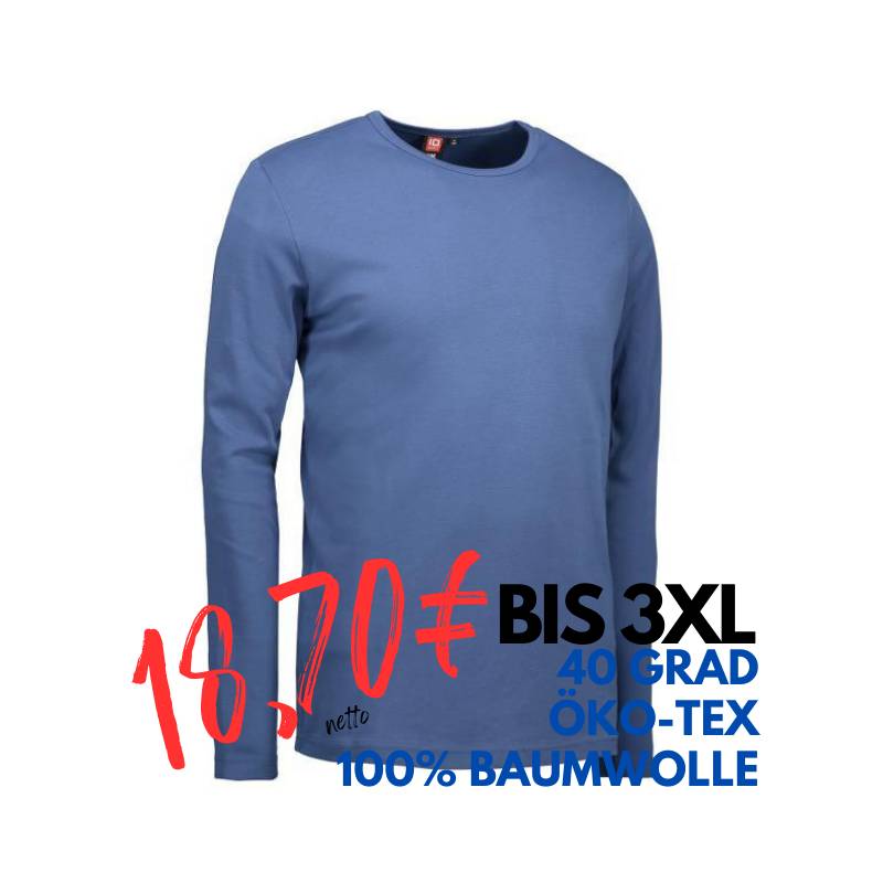 ARBEITS-T-SHIRT HERREN| Interlock 518 von ID / Farbe: indigo / 100% BAUMWOLLE | MEIN-KASACK.de - KASACK - KASACKS