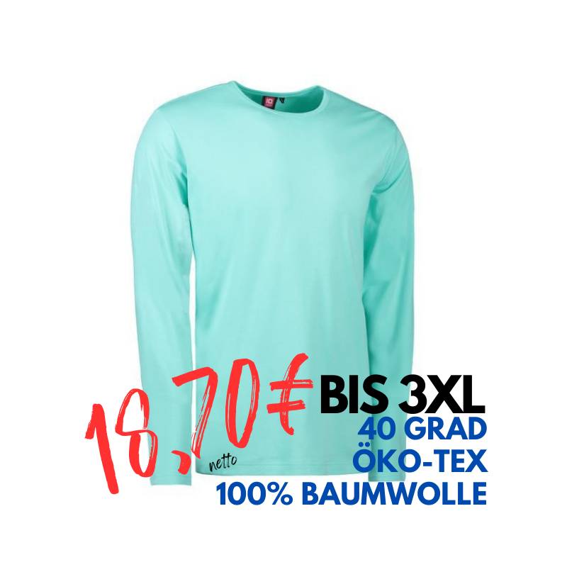 ARBEITS-T-SHIRT HERREN| Interlock 518 von ID / Farbe: mint / 100% BAUMWOLLE | MEIN-KASACK.de - KASACK - KASACKS