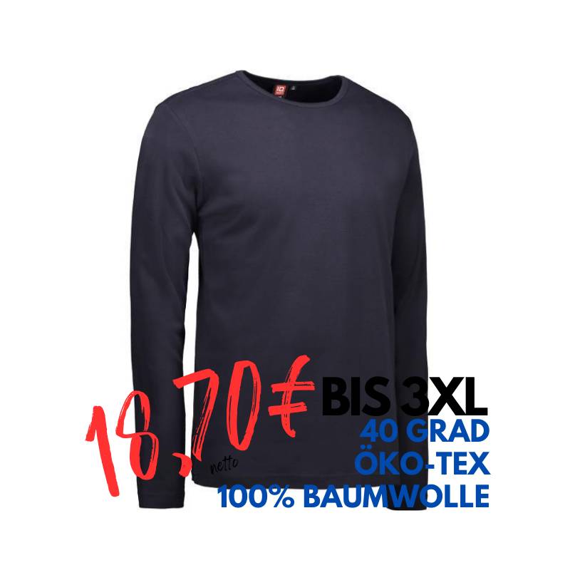 ARBEITS-T-SHIRT HERREN| Interlock 518 von ID / Farbe: navy / 100% BAUMWOLLE | MEIN-KASACK.de - KASACK - KASACKS