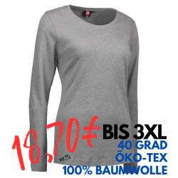 ARBEITS-T-SHIRT DAMEN | Interlock 509 von ID / Farbe: grau / 100% BAUMWOLLE - | MEIN-KASACK.de | kasack | kasacks | kass