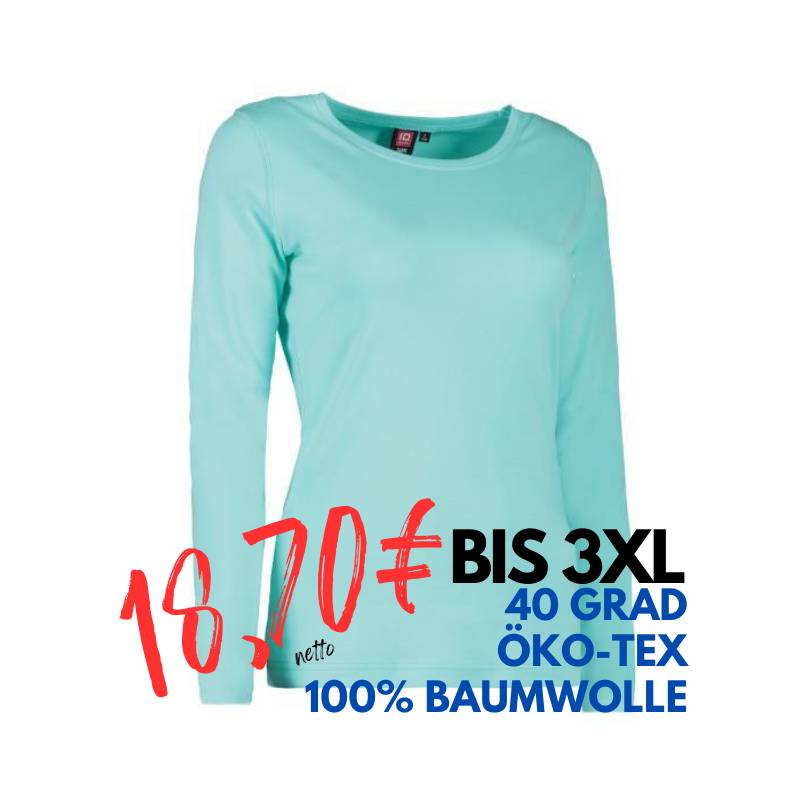 ARBEITS-T-SHIRT DAMEN | Interlock 509 von ID / Farbe: mint / 100% BAUMWOLLE | MEIN-KASACK.de - KASACK - KASACKS