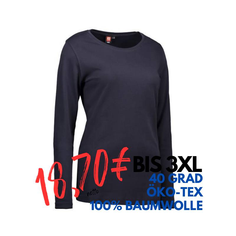 ARBEITS-T-SHIRT DAMEN | Interlock 509 von ID / Farbe: navy / 100% BAUMWOLLE | MEIN-KASACK.de - KASACK - KASACKS