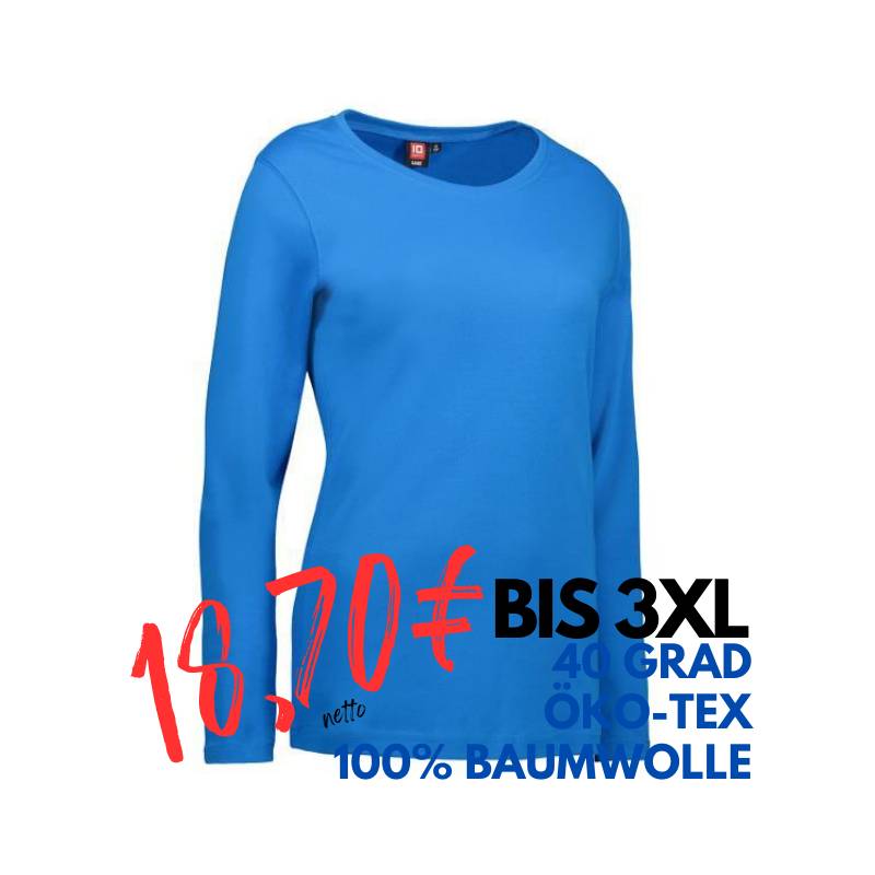 ARBEITS-T-SHIRT DAMEN | Interlock 509 von ID / Farbe: türkis / 100% BAUMWOLLE | MEIN-KASACK.de - KASACK - KASACKS