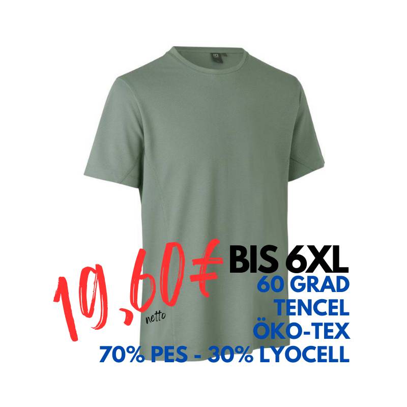 ARBEITS-T-SHIRT HERREN | TENCEL 528 von ID / Farbe: Alt-grün / 70% Polyester (recycled) 30% Lyocell | MEIN-KASACK.de - KASACK - KASACKS