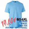 ARBEITS-T-SHIRT HERREN | TENCEL 528 von ID / Farbe: Hellblau / 70% Polyester (recycled) 30% Lyocell - | MEIN-KASACK.de |