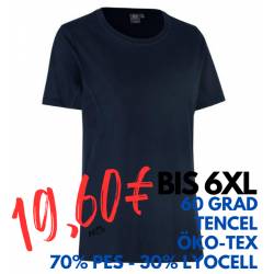 ARBEITS-T-SHIRT DAMEN | TENCEL 529 von ID / Farbe: Navy / 70% Polyester (recycled) 30% Lyocell - | MEIN-KASACK.de | kasa