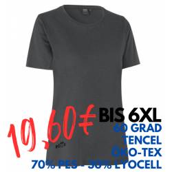 ARBEITS-T-SHIRT DAMEN | TENCEL 529 von ID / Farbe: Silber grau / 70% Polyester (recycled) 30% Lyocell - | MEIN-KASACK.de