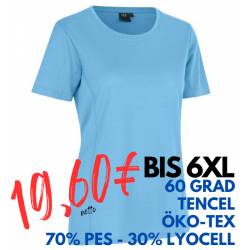 ARBEITS-T-SHIRT DAMEN | TENCEL 529 von ID / Farbe: Hellblau / 70% Polyester (recycled) 30% Lyocell - | MEIN-KASACK.de | 