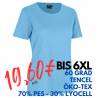 ARBEITS-T-SHIRT DAMEN | TENCEL 529 von ID / Farbe: Hellblau / 70% Polyester (recycled) 30% Lyocell - | MEIN-KASACK.de | 