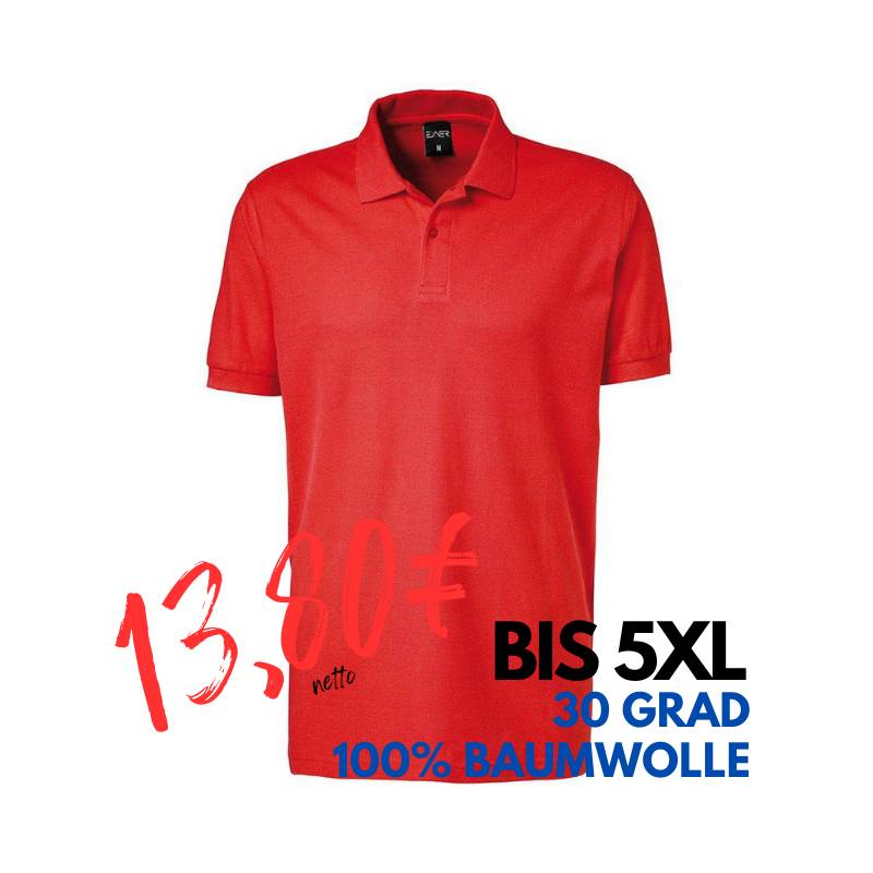 ARBEITS-POLO-SHIRT HERREN | 982 von EXNER / Farbe: rot / 100% Baumwolle | MEIN-KASACK.de - KASACK - KASACKS