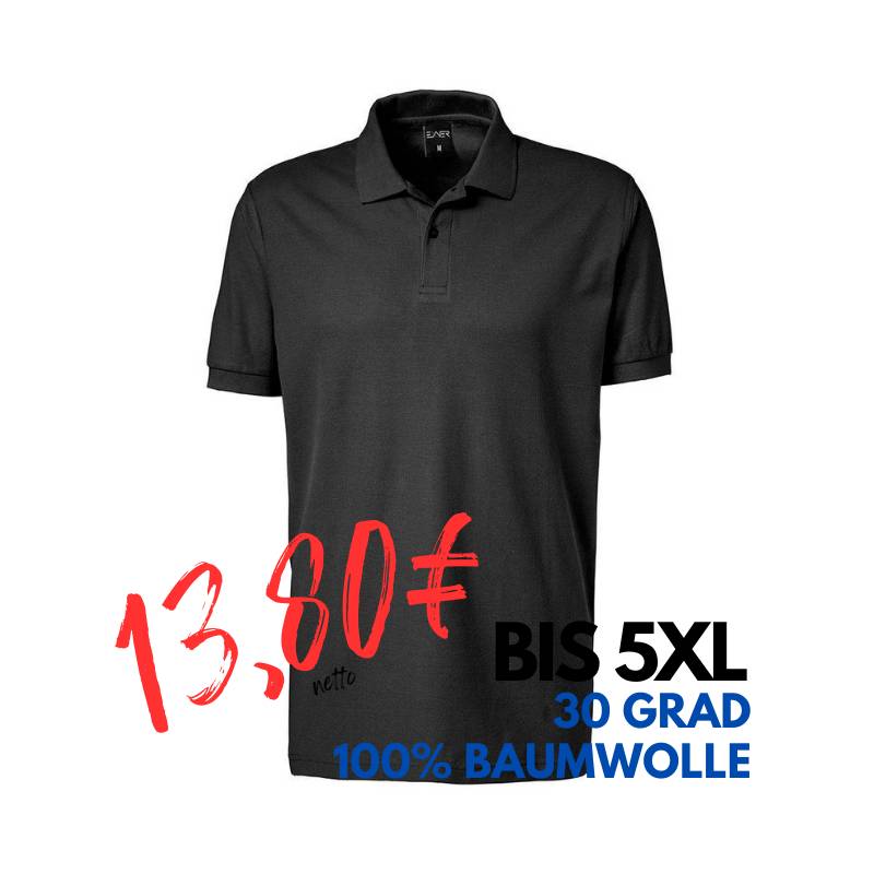 ARBEITS-POLO-SHIRT HERREN | 982 von EXNER / Farbe: schwarz / 100% Baumwolle | MEIN-KASACK.de - KASACK - KASACKS