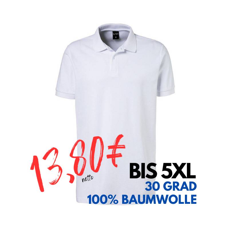 ARBEITS-POLO-SHIRT HERREN | 982 von EXNER / Farbe: weiß / 100% Baumwolle | MEIN-KASACK.de - KASACK - KASACKS