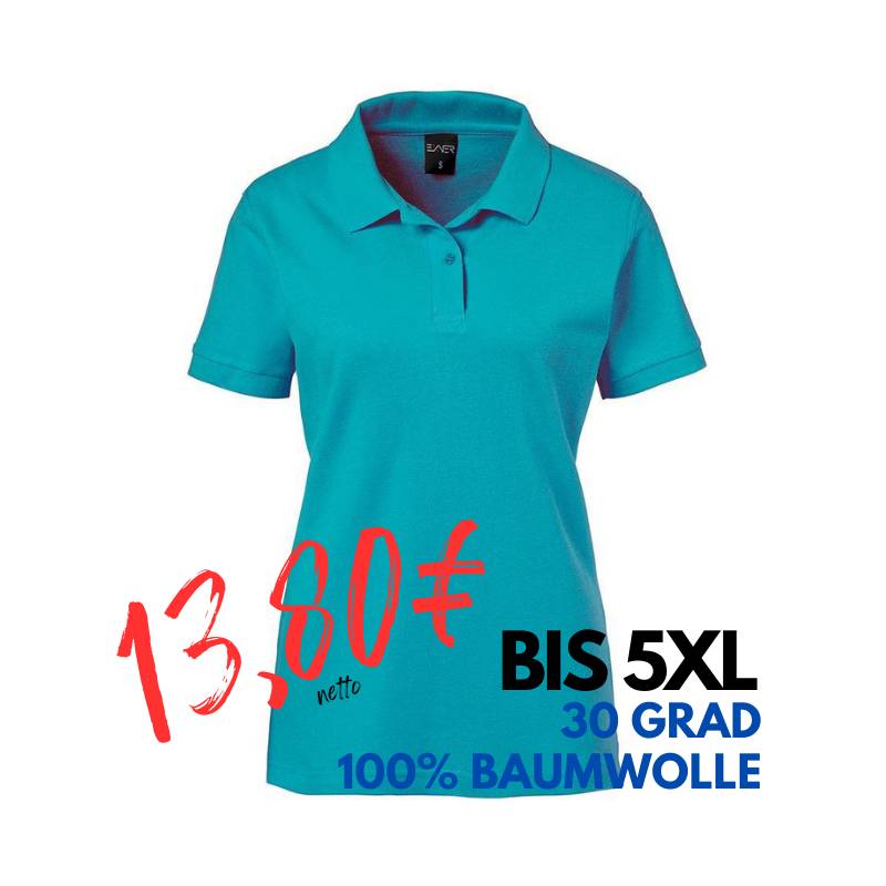 ARBEITS-POLO-SHIRT DAMEN | 983 von EXNER / Farbe: teal / 100% Baumwolle | MEIN-KASACK.de - KASACK - KASACKS