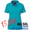 ARBEITS-POLO-SHIRT DAMEN | 983 von EXNER / Farbe: teal / 100% Baumwolle - | MEIN-KASACK.de | kasack | kasacks | kassak |