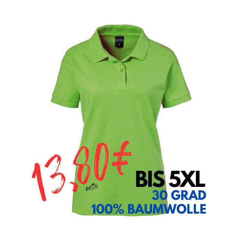 ARBEITS-POLO-SHIRT DAMEN | 983 von EXNER / Farbe: lemongreen / 100% Baumwolle | MEIN-KASACK.de - KASACK - KASACKS