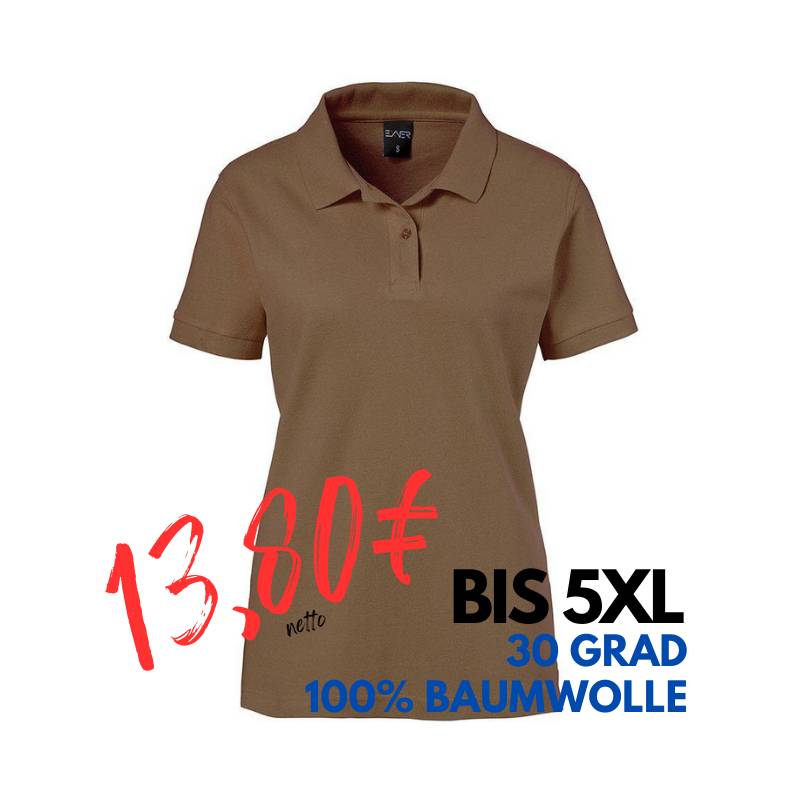 ARBEITS-POLO-SHIRT DAMEN | 983 von EXNER / Farbe: toffee / 100% Baumwolle | MEIN-KASACK.de - KASACK - KASACKS