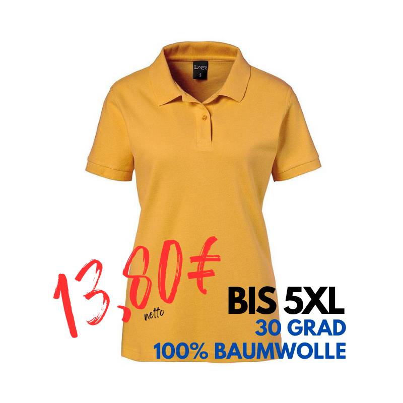 ARBEITS-POLO-SHIRT DAMEN | 983 von EXNER / Farbe: gelb / 100% Baumwolle | MEIN-KASACK.de - KASACK - KASACKS