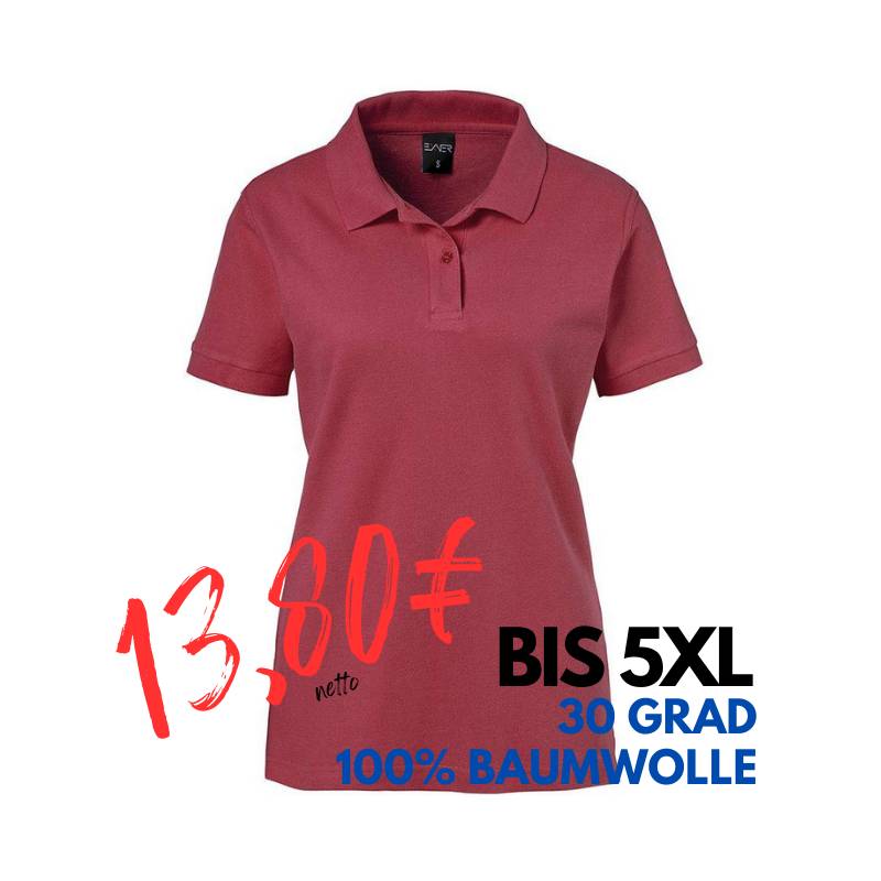 ARBEITS-POLO-SHIRT DAMEN | 983 von EXNER / Farbe: bordeaux / 100% Baumwolle | MEIN-KASACK.de - KASACK - KASACKS