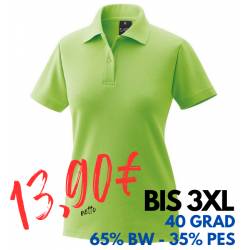 ARBEITS-POLO-SHIRT DAMEN | 983 von EXNER / Farbe: lemon green / 65% Baumwolle 35% Polyester - | MEIN-KASACK.de | kasack 