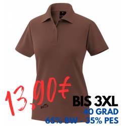 ARBEITS-POLO-SHIRT DAMEN | 983 von EXNER / Farbe: toffee / 65% Baumwolle 35% Polyester - | MEIN-KASACK.de | kasack | kas