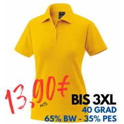 ARBEITS-POLO-SHIRT DAMEN | 983 von EXNER / Farbe: gelb / 65% Baumwolle 35% Polyester - | MEIN-KASACK.de | kasack | kasac