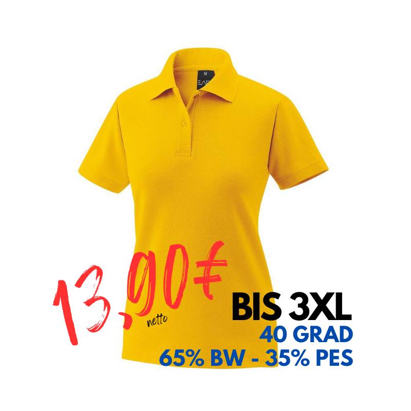 ARBEITS-POLO-SHIRT DAMEN | 983 von EXNER / Farbe: gelb / 65% Baumwolle 35% Polyester | MEIN-KASACK.de - KASACK - KASACKS