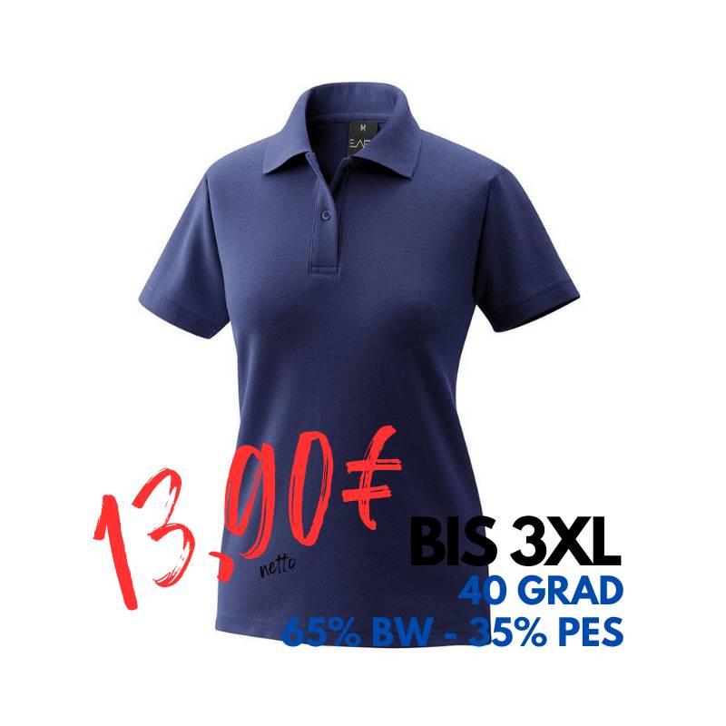 ARBEITS-POLO-SHIRT DAMEN | 983 von EXNER / Farbe: marine / 65% Baumwolle 35% Polyester | MEIN-KASACK.de - KASACK - KASACKS