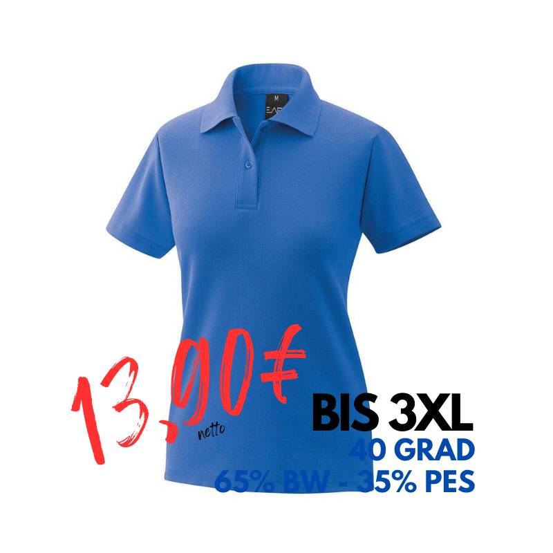 ARBEITS-POLO-SHIRT DAMEN | 983 von EXNER / Farbe: königsblau / 65% Baumwolle 35% Polyester | MEIN-KASACK.de - KASACK - KASACKS