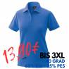 ARBEITS-POLO-SHIRT DAMEN | 983 von EXNER / Farbe: königsblau / 65% Baumwolle 35% Polyester - | MEIN-KASACK.de | kasack |