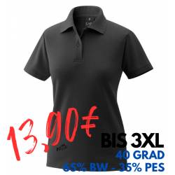 ARBEITS-POLO-SHIRT DAMEN | 983 von EXNER / Farbe: schwarz / 65% Baumwolle 35% Polyester - | MEIN-KASACK.de | kasack | ka