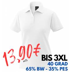 ARBEITS-POLO-SHIRT DAMEN | 983 von EXNER / Farbe: weiß / 65% Baumwolle 35% Polyester - | MEIN-KASACK.de | kasack | kasac