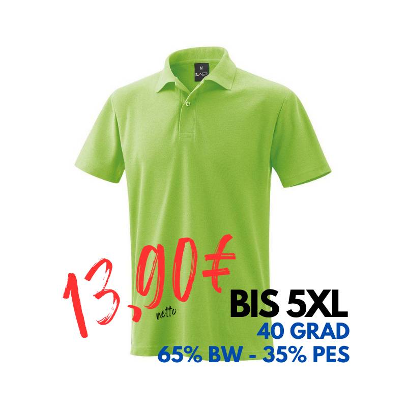 ARBEITS-POLO-SHIRT HERREN | 982 von EXNER / Farbe: lemon green / 65% Baumwolle 35% Polyester | MEIN-KASACK.de - KASACK - KASACKS