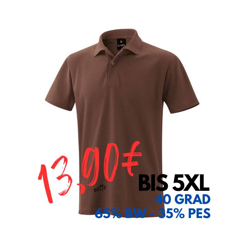 ARBEITS-POLO-SHIRT HERREN | 982 von EXNER / Farbe: toffee / 65% Baumwolle 35% Polyester | MEIN-KASACK.de - KASACK - KASACKS