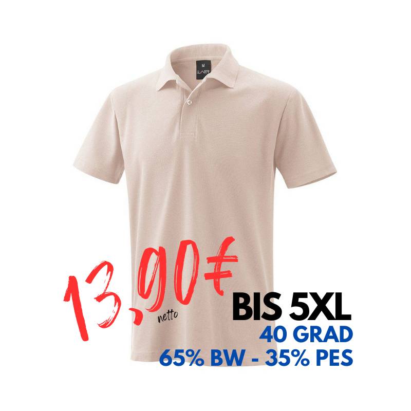 ARBEITS-POLO-SHIRT HERREN | 982 von EXNER / Farbe: sand / 65% Baumwolle 35% Polyester | MEIN-KASACK.de - KASACK - KASACKS