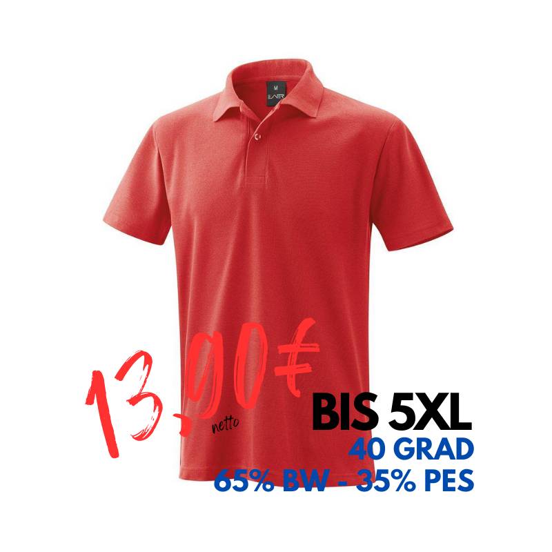 ARBEITS-POLO-SHIRT HERREN | 982 von EXNER / Farbe: rot / 65% Baumwolle 35% Polyester | MEIN-KASACK.de - KASACK - KASACKS