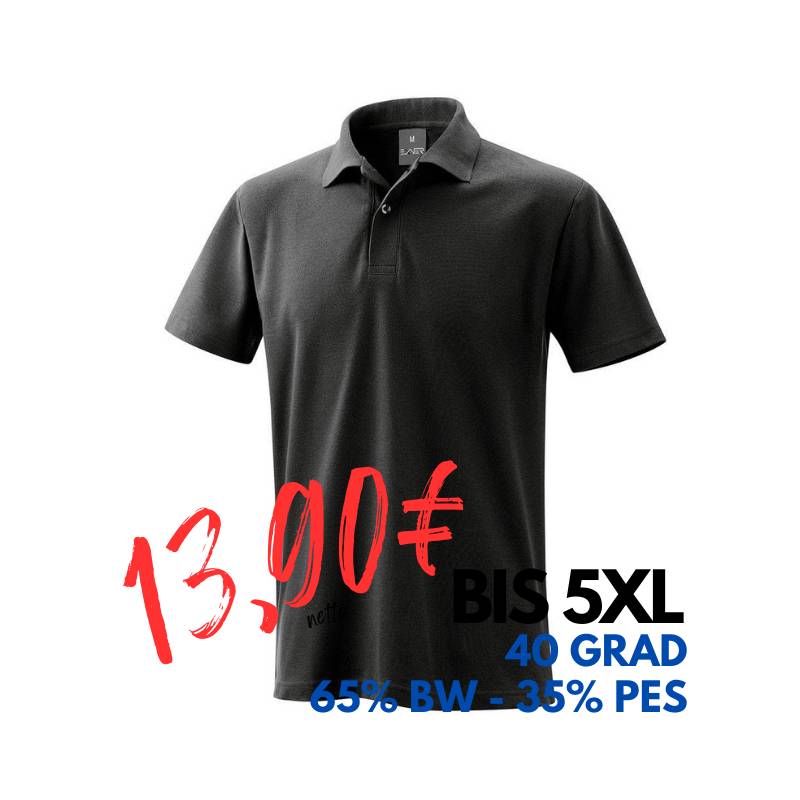 ARBEITS-POLO-SHIRT HERREN | 982 von EXNER / Farbe: schwarz / 65% Baumwolle 35% Polyester | MEIN-KASACK.de - KASACK - KASACKS