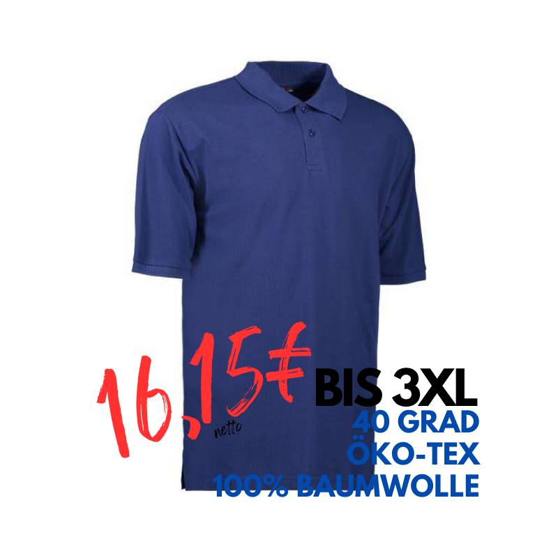 ARBEITS-POLO-SHIRT HERREN | YES 2020 von ID / Farbe: kornblau / 100% BAUMWOLLE | MEIN-KASACK.de - KASACK - KASACKS