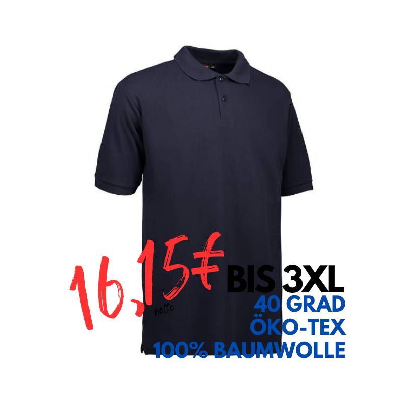 ARBEITS-POLO-SHIRT HERREN | YES 2020 von ID / Farbe: navy / 100% BAUMWOLLE | MEIN-KASACK.de - KASACK - KASACKS