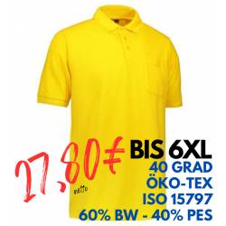 ARBEITS-POLO-SHIRT HERREN | PRO Wear 320 von ID / Farbe: gelb / 50% BAUMWOLLE 50% POLYESTER - | MEIN-KASACK.de | kasack 