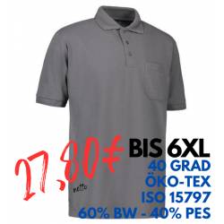 ARBEITS-POLO-SHIRT HERREN | PRO Wear 320 von ID / Farbe: grau / 50% BAUMWOLLE 50% POLYESTER - | MEIN-KASACK.de | kasack 