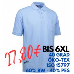 ARBEITS-POLO-SHIRT HERREN | PRO Wear 320 von ID / Farbe: hellblau / 50% BAUMWOLLE 50% POLYESTER - | MEIN-KASACK.de | kas