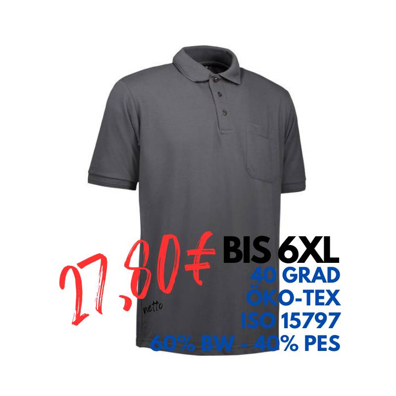 ARBEITS-POLO-SHIRT HERREN | PRO Wear 320 von ID / Farbe: koks / 50% BAUMWOLLE 50% POLYESTER | MEIN-KASACK.de - KASACK - KASACKS