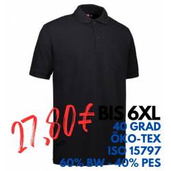 ARBEITS-POLO-SHIRT HERREN | PRO Wear 320 von ID / Farbe: schwarz / 50% BAUMWOLLE 50% POLYESTER - | MEIN-KASACK.de | kasa