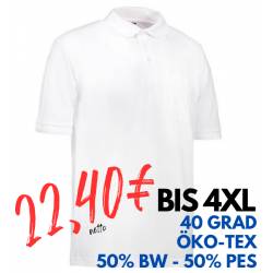 ARBEITS-POLO-SHIRT HERREN | 520 von ID / Farbe: weiß / 50% BAUMWOLLE 50% POLYESTER - | MEIN-KASACK.de | kasack | kasacks