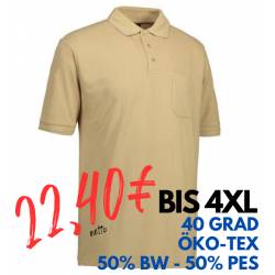 ARBEITS-POLO-SHIRT HERREN | 520 von ID / Farbe: sand / 50% BAUMWOLLE 50% POLYESTER - | MEIN-KASACK.de | kasack | kasacks