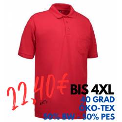 ARBEITS-POLO-SHIRT HERREN | 520 von ID / Farbe: rot / 50% BAUMWOLLE 50% POLYESTER - | MEIN-KASACK.de | kasack | kasacks 