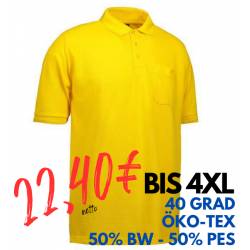 ARBEITS-POLO-SHIRT HERREN | 520 von ID / Farbe: gelb / 50% BAUMWOLLE 50% POLYESTER - | MEIN-KASACK.de | kasack | kasacks