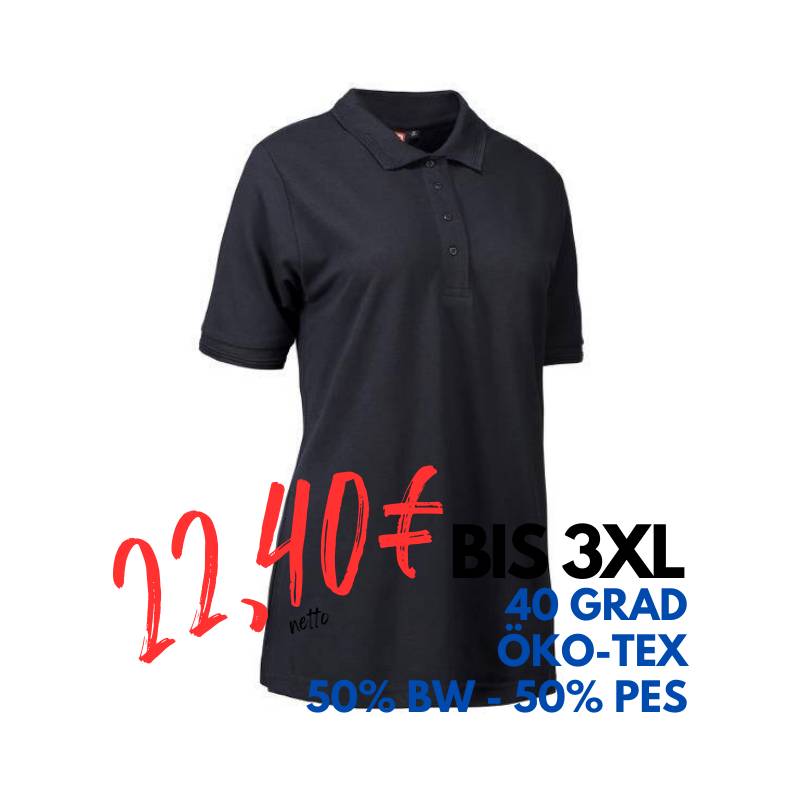 ARBEITS-POLO-SHIRT DAMEN| 521 von ID / Farbe: navy / 50% BAUMWOLLE 50% POLYESTER | MEIN-KASACK.de - KASACK - KASACKS