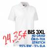 ARBEITS-POLO-SHIRT DAMEN | STRETCH 527 von ID / Farbe: weiß / 95% BAUMWOLLE 5% ELASTHAN - | MEIN-KASACK.de | kasack | ka